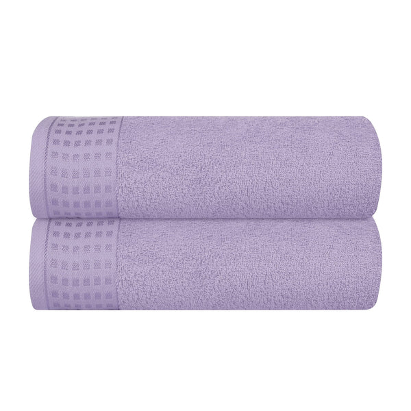 GLAMBURG 100% Cotton 2 Pack Oversized Bath Towel Set 28x55 Inches, Ultra Soft Highly Absorbant Compact Quickdry & Lightweight Large Bath Towels, Ideal