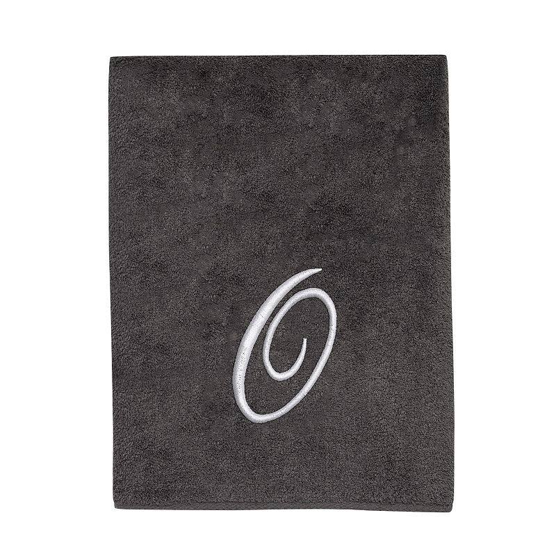 Avanti Premier Silver Script Monogram Bath Towel